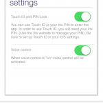 Visit settings within the Iris app to enable TouchID support.