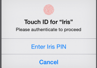 Iris for iOS 8 devices now officially supports TouchID!